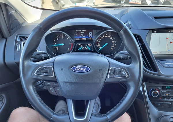 Ford Kuga cena 69900 przebieg: 163000, rok produkcji 2019 z Leśna małe 121